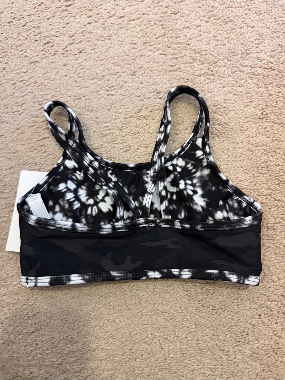 Athleta Girl Reversible Camp Tie Dye Bikini top